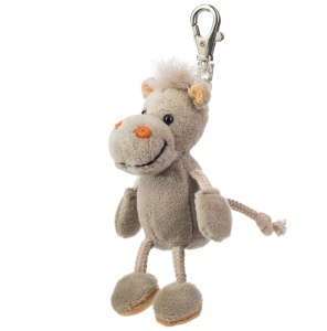 Panda Plush Anhanger Lola Schaffer 0261 10 cm Gri, cu Karabiner