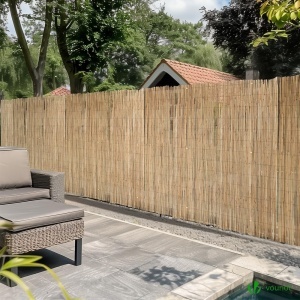 Panou de protectie din stuf VOUNOT 140x600 cm, natural, rezistent la intemperii - Img 2