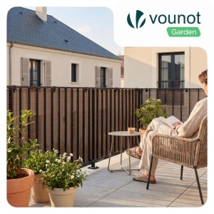 Panou de protectie VOUNOT PVC 100x500cm, Weidenoptik, rezistent la intemperii - Img 7