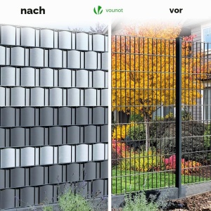 Panou de protectie VOUNOT PVC 70m x 19cm, Anthrazit, 40 clipsuri - Img 3