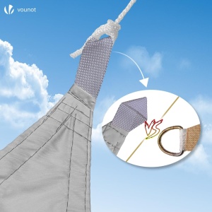 Panou de umbrire VOUNOT, 3x5m, impermeabil, gri deschis, cu set de montaj - Img 2