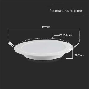 Panou LED V-TAC VT-61018, 18 W, Alb, 4000K, Design Rotund - Img 4