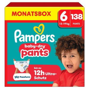 Pantaloni Pampers Baby-Dry, 138 bucati, pentru bebelusi 13kg-19kg, 360 confort