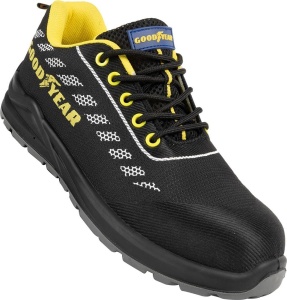 Pantofi de siguranta Goodyear S1P, metal-free, marimea 43, negru-galben - Img 2