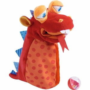 Papusa de mana HABA Allesfresser Monster 39 cm, cu ochi mobili si bila de plastic