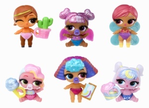 Papusa L.O.L. Surprise Bubbly Surprise Baby Sisters - 4 piese, design cu schimbare de culoare, 6 modele - Img 3