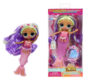 Papusa L.O.L. Surprise Tweens Cleo Cove - 17 cm, cu Flosse Mobilie si Accesorii Colorate