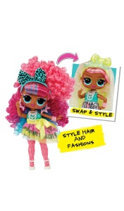Papusa L.O.L. Surprise Tweens Curls-2-Crimps Cora cu 20 surprize, accesorii si stilizare - Img 7