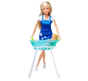 Papusa Simba Steffi Love Baby Bath 29 cm cu accesorii pentru baita