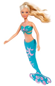 Papusa Simba Steffi Love Mermaid Friends cu Evi si Delfin Set de Joaca Subacvatic - Img 2
