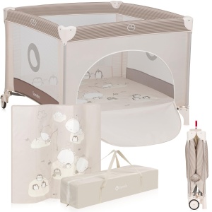 Paravan de joaca LIONELO BONNIE pentru copii, 15 kg, cu saltea confortabila