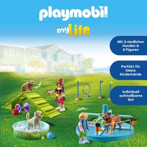 Parc pentru caini PLAYMOBIL 71745 Set de joaca pentru copii 4 ani - Img 3
