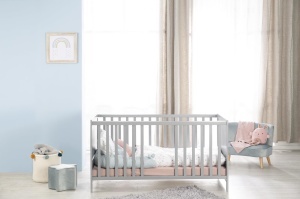 Pat copii roba Kombi 70x140 cm taupe reglabil pe inaltime transformabil in pat junior - Img 5