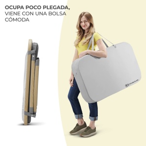 Pat de calatorie pentru copii Kinderkraft 4 in 1 SOFI, Paturi pentru copii, Pat pentru copii, Pat suplimentar pentru copii, Pat de calatorie cu accesorii, cu functie de tarc, Design modern, Dimensiuni mici dupa pliere, Gri - Img 5