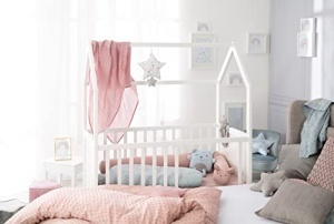 Pat pentru copii Roba Hausbett 60x120 cm alb reglabil pe inaltime transformabil - Img 14