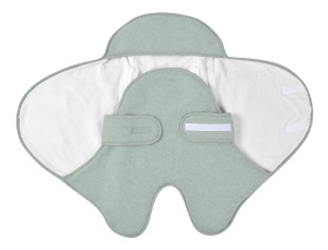 Patura Bebe Beaba Babynomade Double Fleece Verde Salvie 0-6 Luni Fleece Moale si Impermeabil - Img 5
