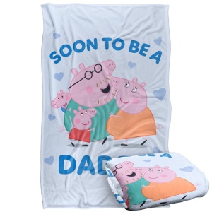 Patura moale Daddy Pig, 91 x 147 cm, 100 poliester, usor de curatat - Img 2
