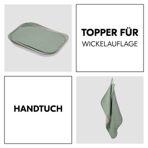Patura pentru schimbat bebelusi Hauck Changing Mat Liner 2-in-1, Culoare Sage - Img 3