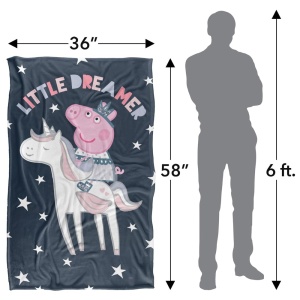 Patura Peppa Pig Little Dreamer, 91 x 147 cm, 300 GSM, Poliester - Img 3