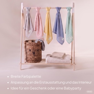Paturica pentru bebelusi Lionelo Bamboo Swaddle 120x120 cm, antibacteriana, din bambus - Img 6