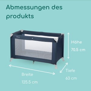 Patut de calatorie Bebeconfort Soft Dreams, 0-3 ani, 60x120 cm, albastru - Img 6