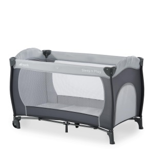 Patut de calatorie hauck Sleep N Play Go Plus, 15 kg, cu roti, pliabil, culoare Stone