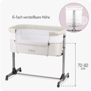 Patut multifunctional pentru copii Momi REVO, reglabil pe inaltime, cu saltea si roti - Img 8