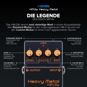 Pedala de Distorsiune BOSS HM-2W, Analogica, Waza Craft, Sunet Heavy Metal - Img 4