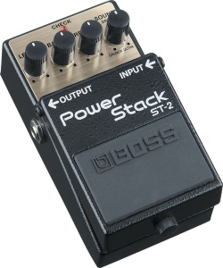Pedala de overdrive BOSS ST-2 Power Stack pentru chitara, sunet clasic rock, 2-band EQ - Img 2