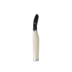 Peeler KitchenAid Y, inox, cu maner ergonomic, culoare Almond Creme - Img 3