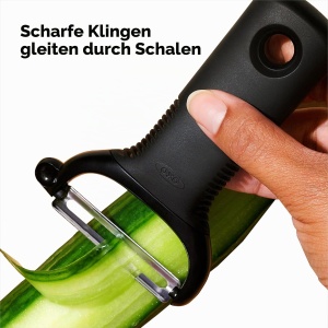 Peeler OXO Good Grips din inox, ergonomic, cu maner antiaderent - Img 5