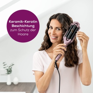 Perie Beurer HT 65 wave, pentru coafarea a 4 stiluri diferite de valuri, temperaturi de la 160-210degC pentru fiecare tip de par, acoperire ceramica-keratina pentru protejarea parului, oprire automata - Img 4