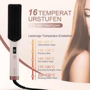 Perie de indreptat par AraSyleon - tehnologie ionica, 16 temperaturi, design ergonomic - Img 7