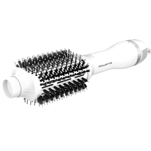 Perie de par Rowenta CF6130F0, XL, alba si argintie, volum natural