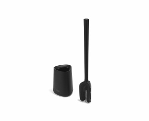 Perie de toaleta Joseph Joseph Flex 360 Lite, design elegant, negru, cu cap detasabil