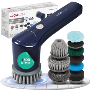 Perie electrica de curatare Clatronic ERB 3815 A, 300 RPM, 8 accesorii, autonomie 90 min