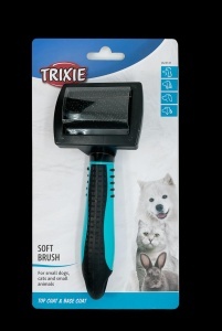 Perie pentru blana TRIXIE 24131 - cu perii metalici moi, ergonomica, 7 x 16 cm - Img 4