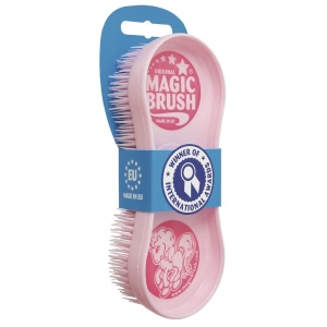 Perie pentru cai Kerbl MagicBrush Pink Pony, culoare roz