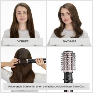 Perie rotativa BaByliss Dry, Straighten and Style, 1000W, Negru - Img 5