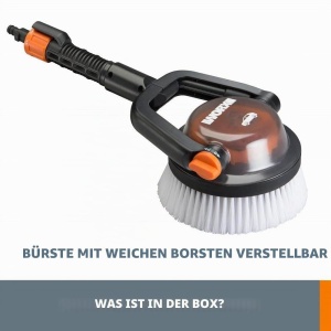 Perie rotativa pentru hidrocuratare WORX WA1820, neagra, cu peri moi - Img 4