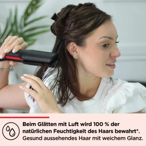 Perie uscator si indreptator de par Revlon One-Step Air Straight RVDR5330E, 2 in 1, Placi ceramice cu turmalina si infuzie de ulei de argan - Img 4