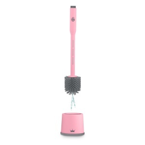 Perie WC Swan SWFC1001QOCN cu Dispenser Refill, Silikon Anti-Verificare, Roz