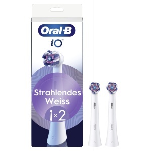 Perii de schimb Oral-B iO Stralucire Alba, 2 bucati, pentru curatare eficienta