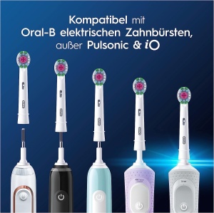 Perii de schimb Oral-B Pro 3DWhite, 12 bucati, alb, cu cupa de polish - Img 8