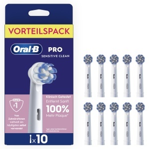 Perii de schimb Oral-B Pro Sensitive Clean, 10 bucati, alb, ultra-moale