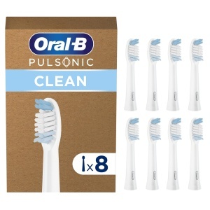 Perii de schimb Oral-B Pulsonic Clean, 8 bucati, tehnologie sonica, alb