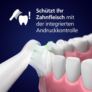 Periuta de dinti electrica Philips Sonicare 5300, periuta de dinti sonica cu 2 niveluri de intensitate, control presiune, EasyStart, Smartimer si BrushPacer, alb, model HX7108/04 [Tehnologie noua] - Img 5