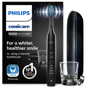 Periuta de dinti electrica Philips Sonicare DiamondClean 9000 HX991109 Negru 4 moduri de curatare cu aplicatie