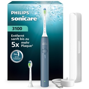 Periuta de dinti electrica Philips Sonicare Series 3000 HX403424, senzor de presiune, 3 intensitati, albastru inchis
