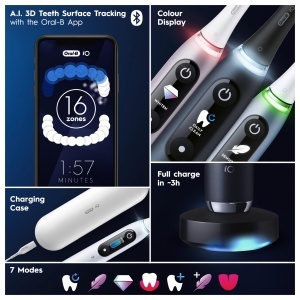 Periuta electrica Oral-B iO Series 9 7 moduri de curatare Bluetooth Aquamarin - Img 6